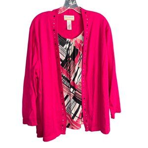 Alfred Dunner Woman Faux Twin Set 2X